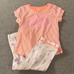 5/$15- Striped Orange and Pink Pajama Set